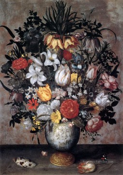 Bosschaert Ambrosius Fleurs dans un vase chinois Peinture à l'huile